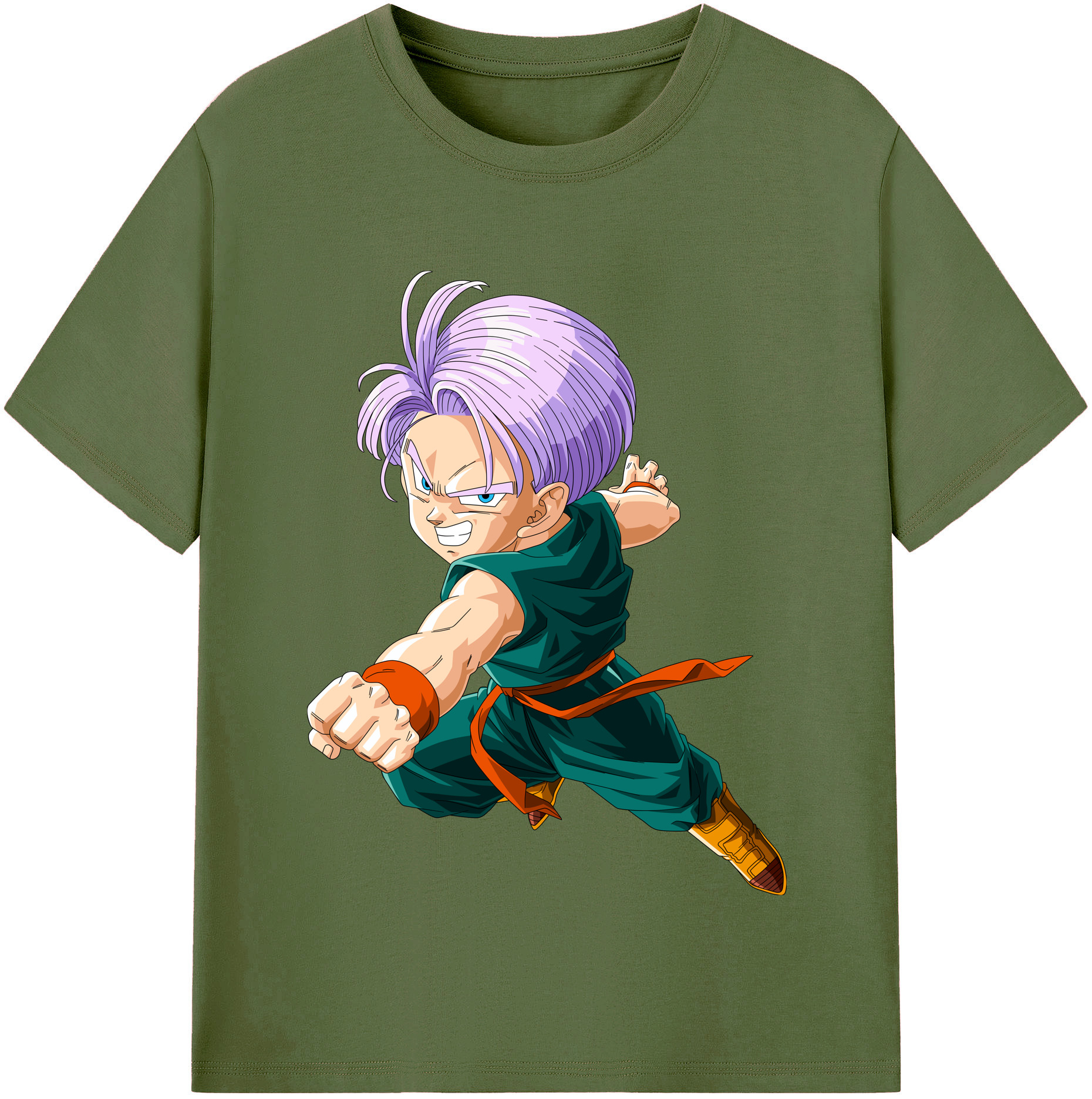 （画像用） ドラゴンボール トランクス（Torankusu）DRAGON BALL Trunks 綿100％半袖Tシャツ（フロントプリント）